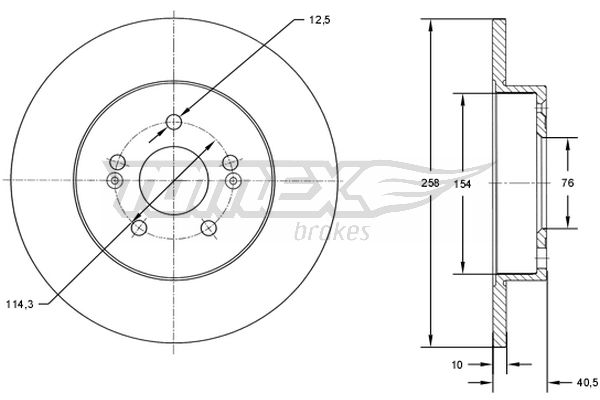 Brzdový kotúč TOMEX Brakes